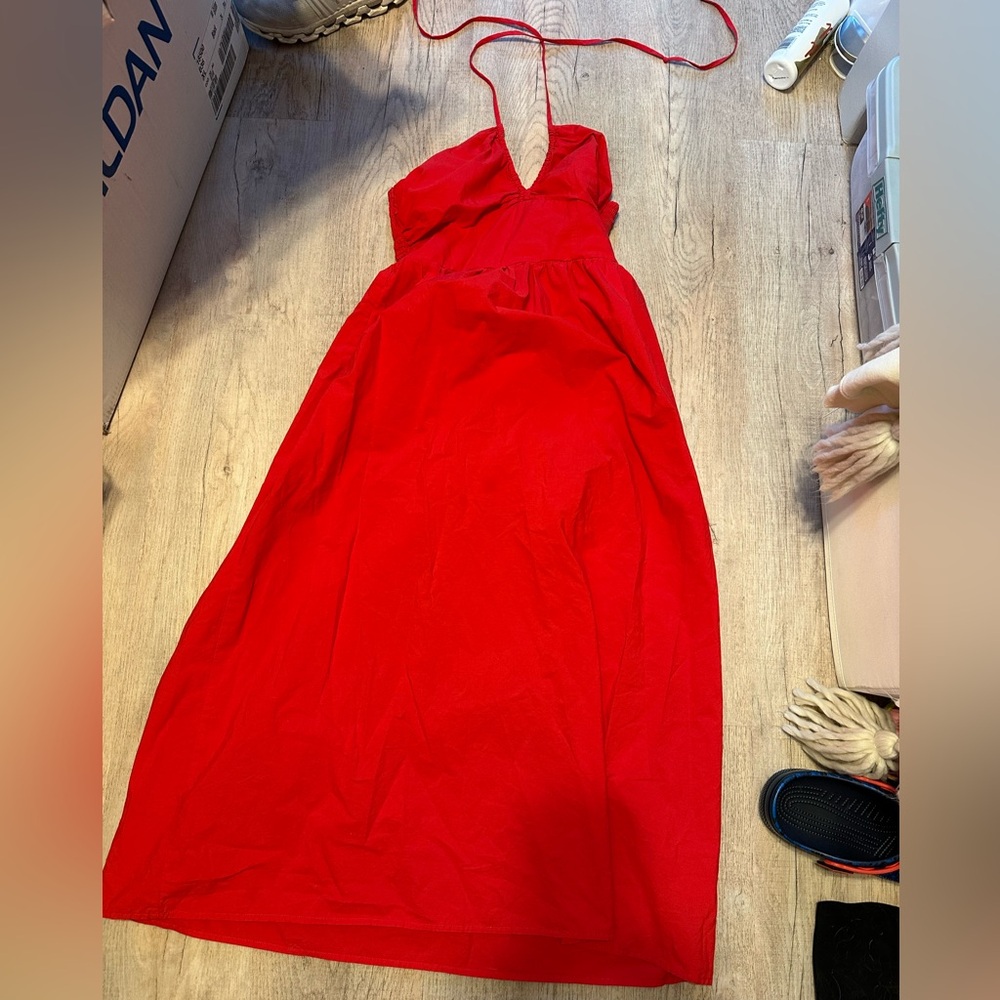 Universal Thread Vibrant Red Backless Dress - Picture 2 of 3